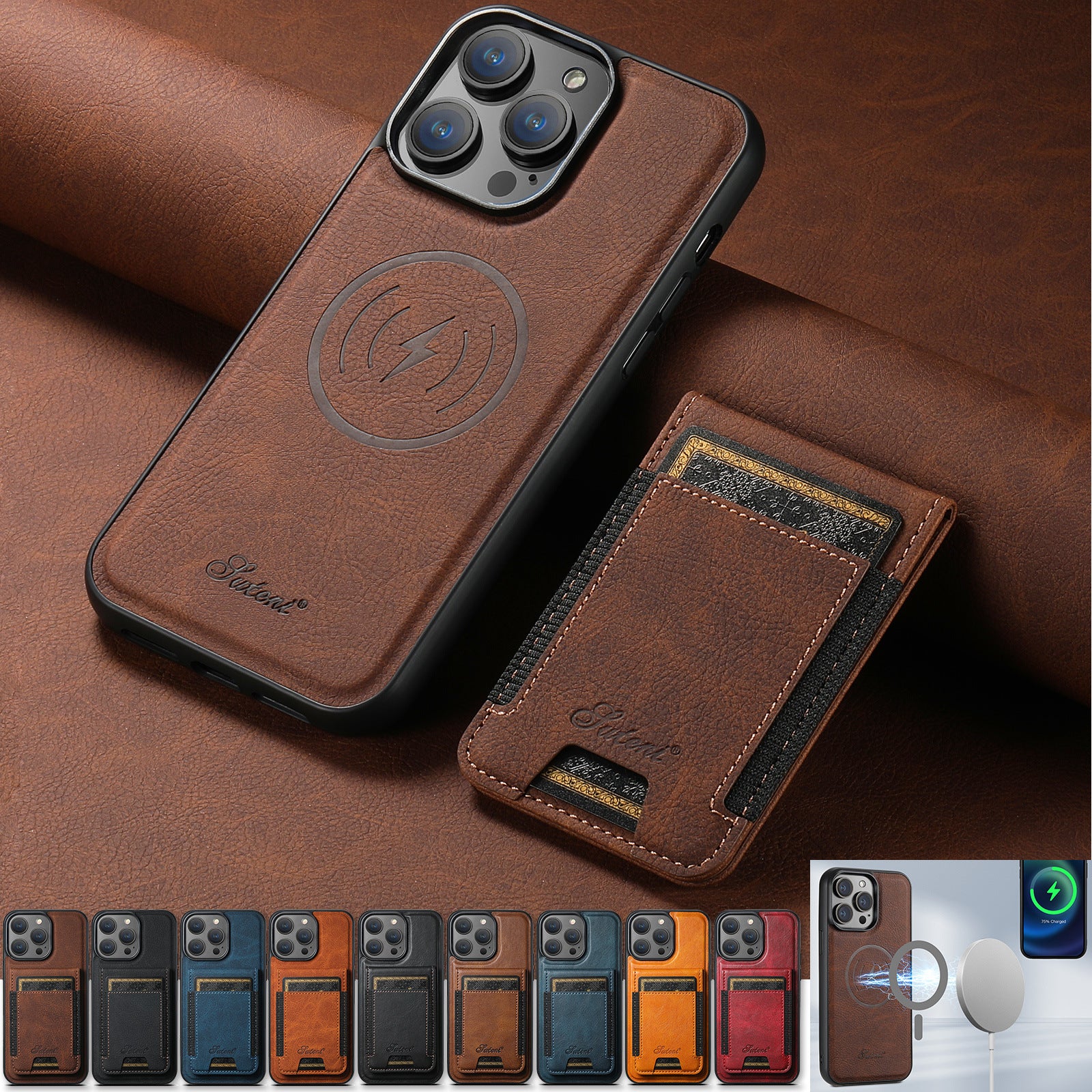 Applicable iPhone 15 Pro Max Card Slot Phone Case