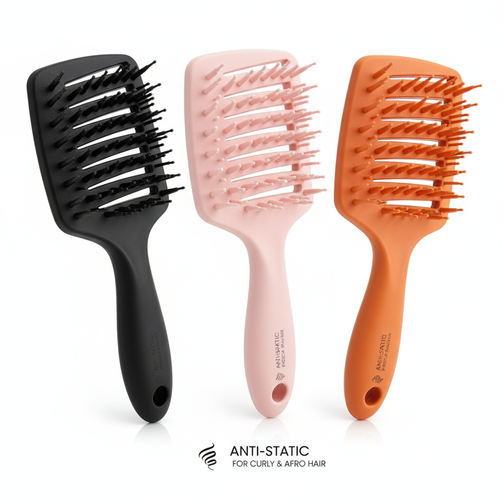 Brosse Démêlante Cheveux Afro - Anti-Statique